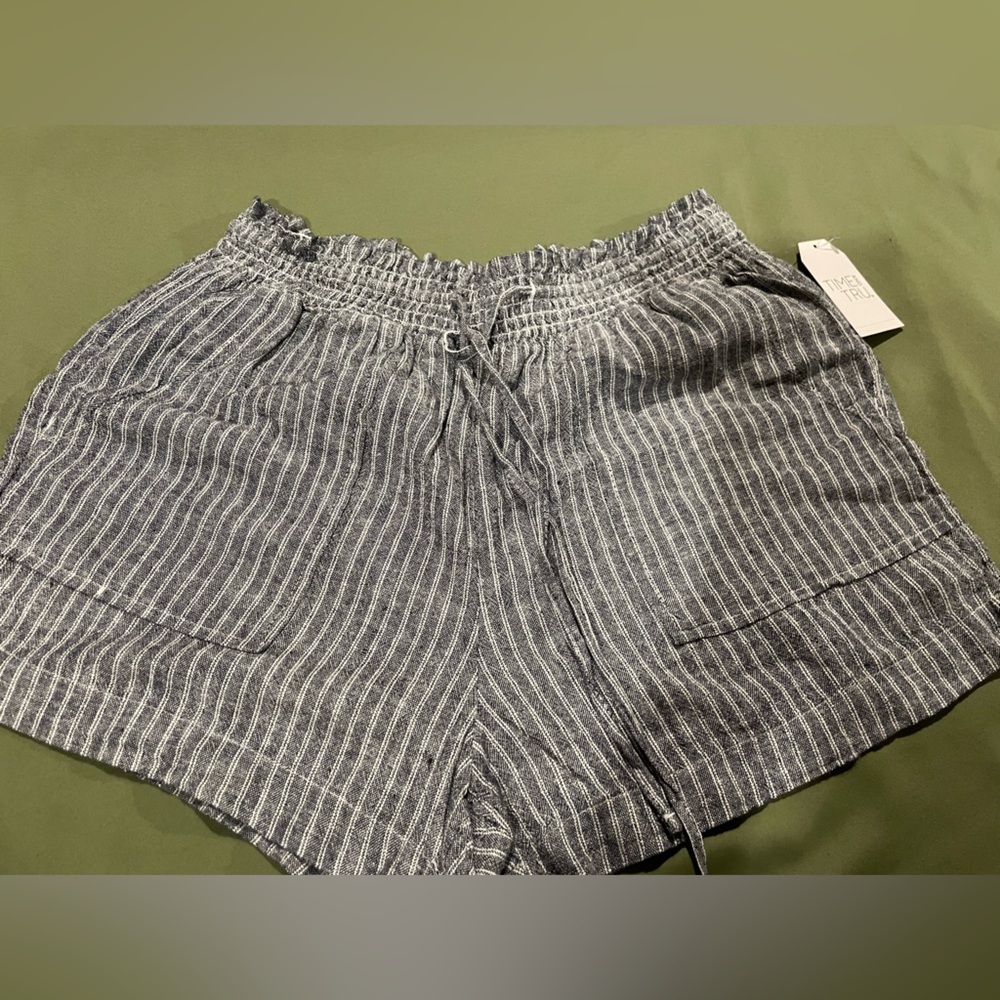 Time and Tru Navy Striped Shorts